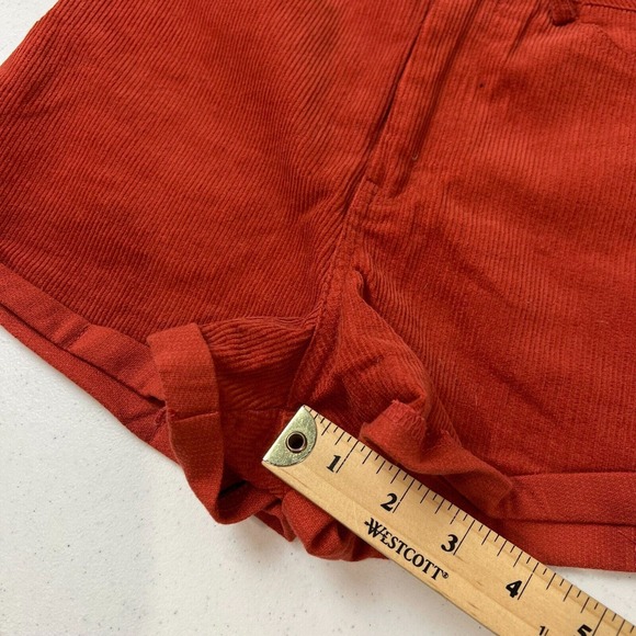 Superdown Dasha Shorts Rust High Rise Corduroy Cuffed Casual WomenSmall S - Picture 10 of 15